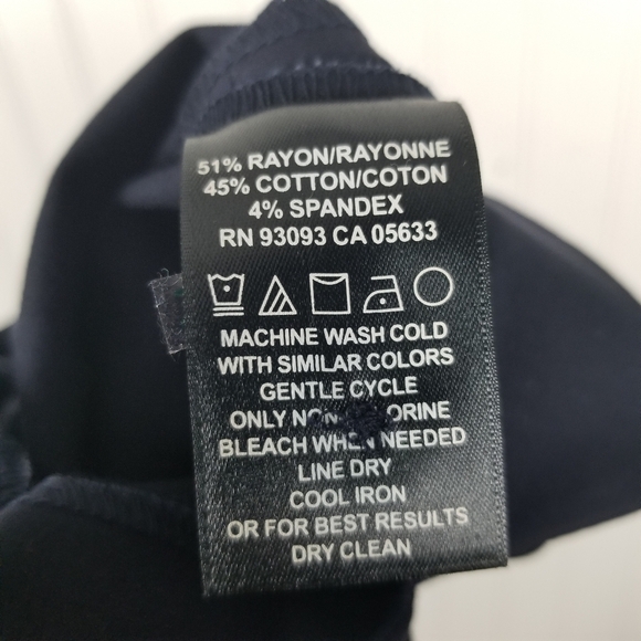 Nick & Zoe Womens Midnight Blue Perfect Pant Side Zip Ankle Size 12 Stretch - Picture 9 of 9